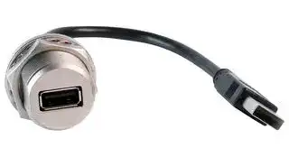MP002427: USB Cable, Type A Plug to Type A Receptacle, 200 mm, 7.9 ", USB 2.0, Black