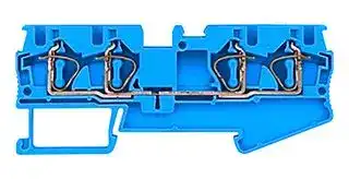 8WH2004-0AG01: DIN Rail Mount Terminal Block, Blue, 4 Ways, 28 AWG, 10 AWG, 4 mm², Clamp, 40 A