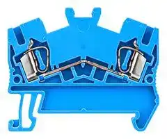 8WH2500-0AF01: DIN Rail Mount Terminal Block, Blue, 2 Ways, 4 mm², Clamp, 31 A