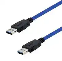 U3A00005-075M: USB Cable, Type A Plug to Type A Plug, 750 mm, 2.5 ft, USB 3.0, Blue