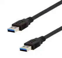 U3A00007-075M: USB Cable, Type A Plug to Type A Plug, 750 mm, 2.5 ft, USB 3.0, Black
