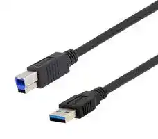 U3A00013-1M: USB Cable, Type A Plug to Type B Plug, 1 m, 3.3 ft, USB 3.0, Black
