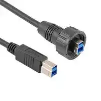 U3A00017-105M: USB Cable, Type B Plug to Type B Plug, 1.5 m, 4.9 ft, USB 3.0, Black
