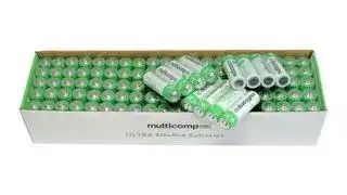 MP-PSG91111: Battery, 1.5 V, AA, Alkaline, 2.6 Ah, Raised Positive and Flat Negative, 100