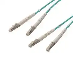 FODZLC-OM3-1: Fibre Optic Cable, Multimode, 2 Fibres, 50µm/125µmDia, LC-LC Duplex, 1m