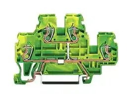 870-507: DIN Rail Mount Terminal Block, 4 Ways, 28 AWG, 12 AWG, 2.5 mm², Push In, 24 A