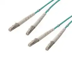 FODZLC-OM3-2: Fibre Optic Cable, Multimode, 2 Fibres, 50µm/125µmDia, LC-LC Duplex, 2m