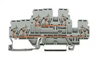 870-531: DIN Rail Mount Terminal Block, 6 Ways, 28 AWG, 12 AWG, 2.5 mm², Clamp, 24 A