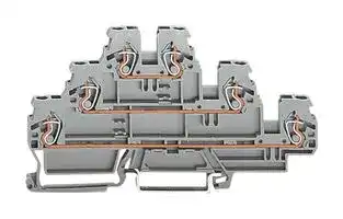 870-551: DIN Rail Mount Terminal Block, 6 Ways, 28 AWG, 12 AWG, 2.5 mm², Clamp, 24 A
