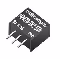 MPK78-05-500: Non Isolated POL DC/DC Converter, 5/-5V, 0.5/-0.5A, ITE & Industrial, SIP, 2 Output, 5 V, 500 mA