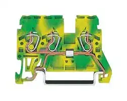 870-687: DIN Rail Mount Terminal Block, 3 Ways, 28 AWG, 12 AWG, 2.5 mm², Clamp