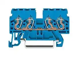 870-834: DIN Rail Mount Terminal Block, 4 Ways, 28 AWG, 12 AWG, 2.5 mm², Clamp, 24 A