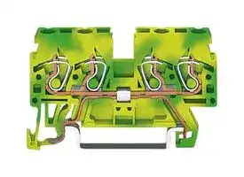 870-837: DIN Rail Mount Terminal Block, 4 Ways, 28 AWG, 12 AWG, 2.5 mm², Clamp