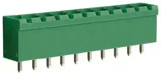 CTBP9300/10: Terminal Block, Closed Ended, Header, 5 mm, 10 Ways, Through Hole Vertical