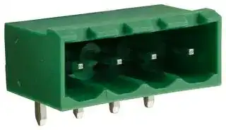 CTBP9350/4: Terminal Block, Closed Ended, Header, 5 mm, 4 Ways, Through Hole Right Angle