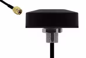 TANGO24/1M/SMAM/S/RP/17: Antenna Puck, Through Hole Mount, IP67, WiFi, WLAN, 2.4 -2.483 GHz, Cable 1m, 3 dBi, SMA Male