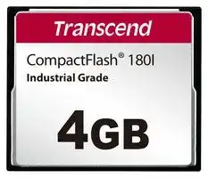 TS4GCF180I: Flash Memory Card, SLC NAND, Compact Flash Card, 4 GB