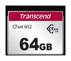 TS64GCFX602: Flash Memory Card, MLC NAND, CFast 2.0 Card, 64 GB