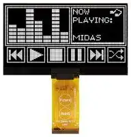 MCOT128064QV-WM: Graphic OLED, 128 x 64 Pixels, White on Black, 3V, I2C, Parallel, SPI, 73mm x 41.9mm, -40 °C