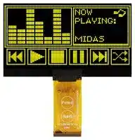 MCOT128064QV-YM: Graphic OLED, 128 x 64 Pixels, Yellow on Black, 3V, I2C, Parallel, SPI, 73mm x 41.9mm, -40 °C