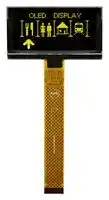 MCOT128064U1V-YM: Graphic OLED, 128 x 64 Pixels, Yellow on Black, 3V, I2C, Parallel, SPI, 73mm x 41.9mm, -40 °C