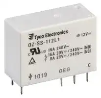 1461868-5: General Purpose Relay, OZ Series, Power, SPST-NO, 12 VDC, 16 A