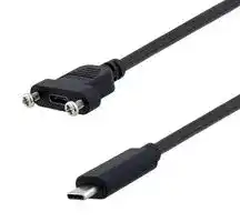 U3A00057-1M: USB Cable, Type C Plug to Type C Receptacle, 1 m, 3.3 ft, USB 2.0, Black