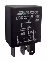 DG82-7011-36-1012-DR-P001: Automotive Relay, IP67, 12 VDC, 40 A, SPDT, Plug In, Quick Connect, DG82 Series