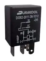 DG82-7011-36-1012-DR-P001: Automotive Relay, IP67, 12 VDC, 40 A, SPDT, Plug In, Quick Connect, DG82 Series