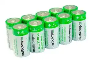 MP-PSG91115: Battery, 1.5 V, C, Alkaline, 8 Ah, Raised Positive and Flat Negative, 26.2 mm