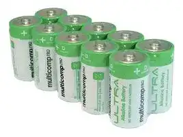 MP-PSG91116: Battery, 1.5 V, D, Alkaline, 12 Ah, Raised Positive and Flat Negative, 10