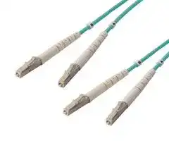 FODZLC-OM4-3: Fibre Optic Cable, Multimode, 2 Fibres, 50µm/125µmDia, LC-LC Duplex, 3m