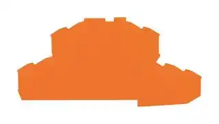 2002-2492: Accessory, Orange, Wago TOPJOB S 2002 Series Rail Mount Terminal Blocks, End and Intermediate Plate