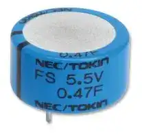 FS0H104ZF: Supercapacitor, EDLC, 0.1 F, 5.5 V, Radial Leaded, -20%, +80%, 5.08 mm, 1000 hours @ 70°C