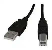 SC-2ABK001F: USB Cable, Shielded, Type A Plug to Type B Plug, 304.8 mm, 1 ft, USB 2.0, Black