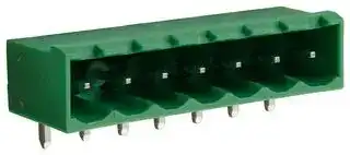 CTBP9350/7: Terminal Block, Closed Ended, Header, 5 mm, 7 Ways, Through Hole Right Angle