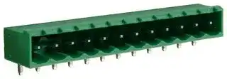 CTBP9350/12: Terminal Block, Closed Ended, Header, 5 mm, 12 Ways, Through Hole Right Angle