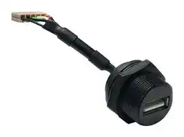 UA-20PMFP-SC8002: USB Cable, IP68, Type A Receptacle to Free End, 50 mm, 2 ", USB 2.0, Black