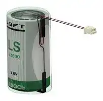 LS33600 FLC: Battery, 3.6 V, D, Lithium Thionyl Chloride, 17 Ah, Raised Positive and Negative, 1
