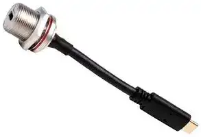 MP002449: USB Cable, Type C Plug to Type C Receptacle, 100 mm, 3.9 ", USB 3.0, Black