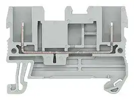 8WH5000-0AF00: DIN Rail Mount Terminal Block, Grey, 2 Ways, 2.5 mm², Clamp, 24 A
