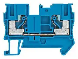 8WH6000-0AH01: DIN Rail Mount Terminal Block, Blue, 2 Ways, 20 AWG, 8 AWG, 6 mm², Clamp, 41 A