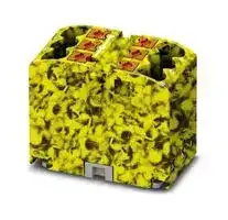 3273284: Panel Mount Barrier Terminal Block, Black/Yellow, 24 A, 450 V, 6 Pole, Push In, 12 AWG