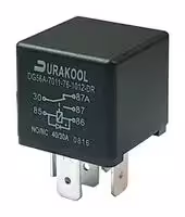DG56A-7011-76-1012-DR: Automotive Relay, IP54, 12 VDC, 40 A, SPDT, Plug In, Quick Connect, DG56A Series