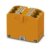 3273412: Panel Mount Barrier Terminal Block, Orange, 24 A, 450 V, 6 Pole, Push In, 12 AWG