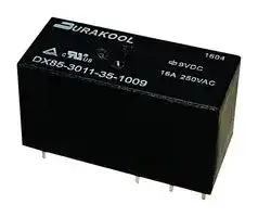 DX85-2011-35-1012: Power Relay, IP67, SPDT, 12 VDC, 16 A, DX85 Series, Through Hole, Non Latching