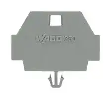 260-371: Accessory, Grey, Wago 260 Series Rail Mount Terminal Blocks, End Plate, 260 Series