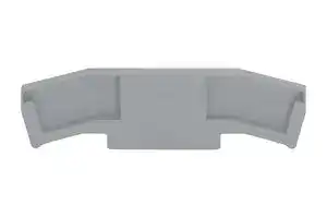 280-325: Accessory, Grey, Wago 280 Series Rail Mount Terminal Blocks, End and Intermediate Plate, 280 Series