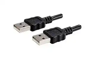 CBL-UA-UA-05BP: CABLE USB TYPE A 2.0 TO 500 MM BLACK PVC