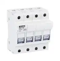 FB01F3N: Fuse Holder, DIN Rail Mount, 32A, 690VAC, 4 Fuse, 10mm x 38mm
